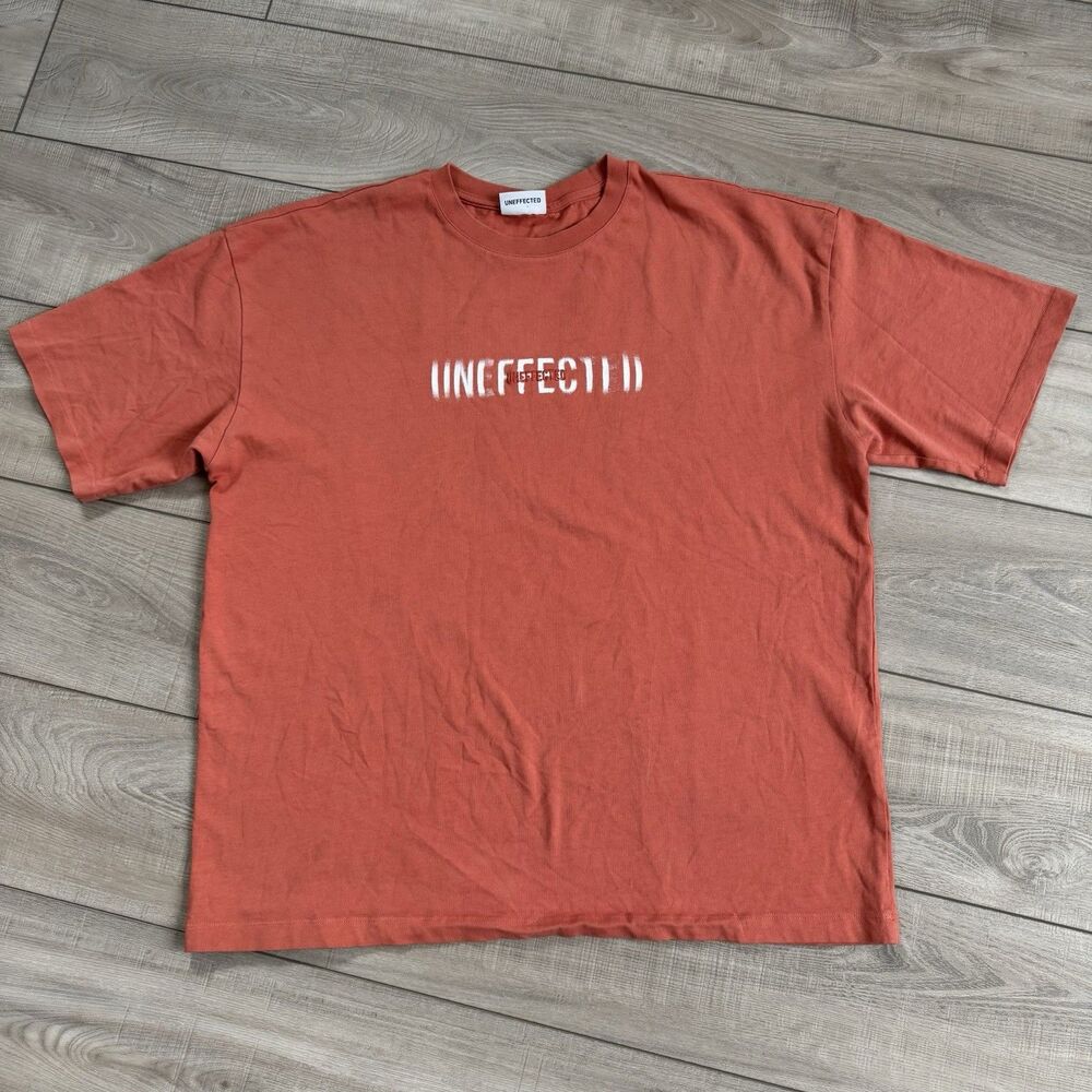 Uneffected‎ Elite Community Graphic T-Shirt Crewneck, Burnt Orange Color,  XL